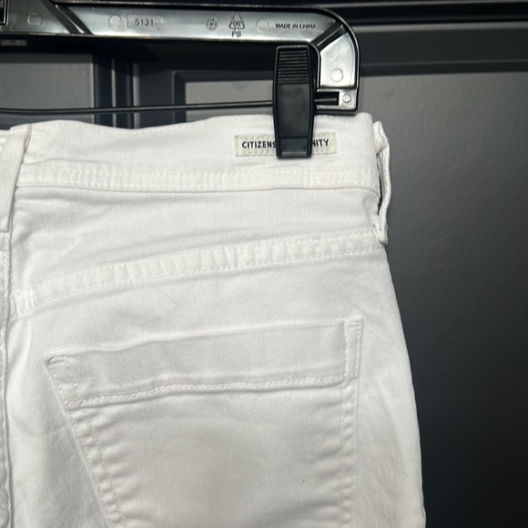 Citizens of Humanity White Cutoff Dani Cropped Straight Leg Jeans - Picture 5 of 5